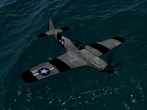 p51 fighter plane 3d 3ds