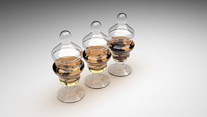 3D Vintage Insect Jars model