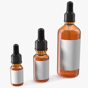 Amber Glass Dropper Bottles Set