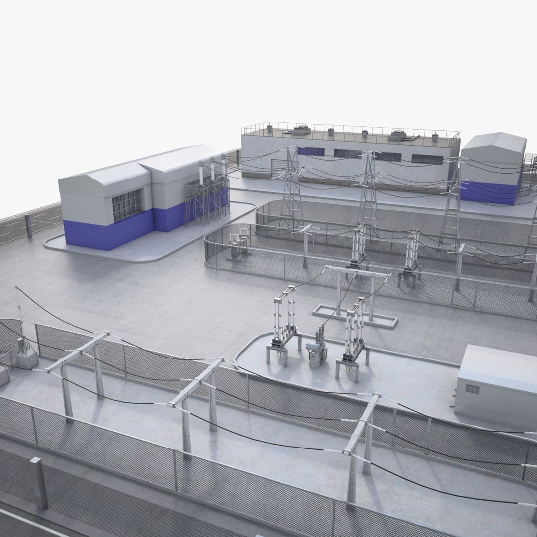 3D Electrical Substation - TurboSquid 1243626