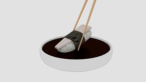 chopstick dip dory sushi 3D