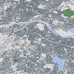 Hyderabad City India 3D