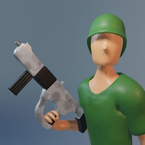 Soldier character for game ANIMATIONS INCLUDED