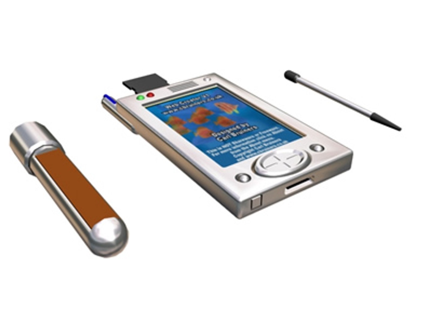 3d Model Pda Prototype Stylus