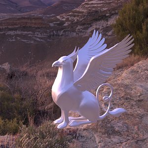 3D creature griffin griffon