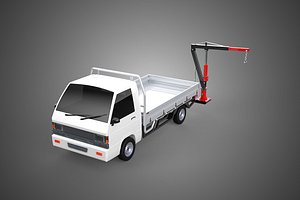 3D ATTACHMENT HYDRAULIC LIFT JIB CRANE WINCH FLATBED PICKUP TRUCK model