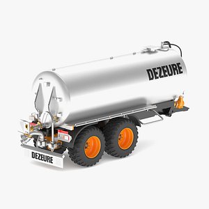 Dezeure Slurry Spreader Transline 4 Wheels 3D model