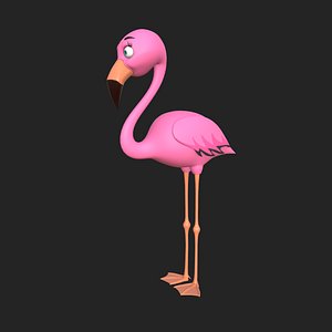 Flamingo cartoon 02