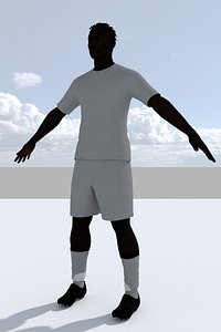 3D football player 3