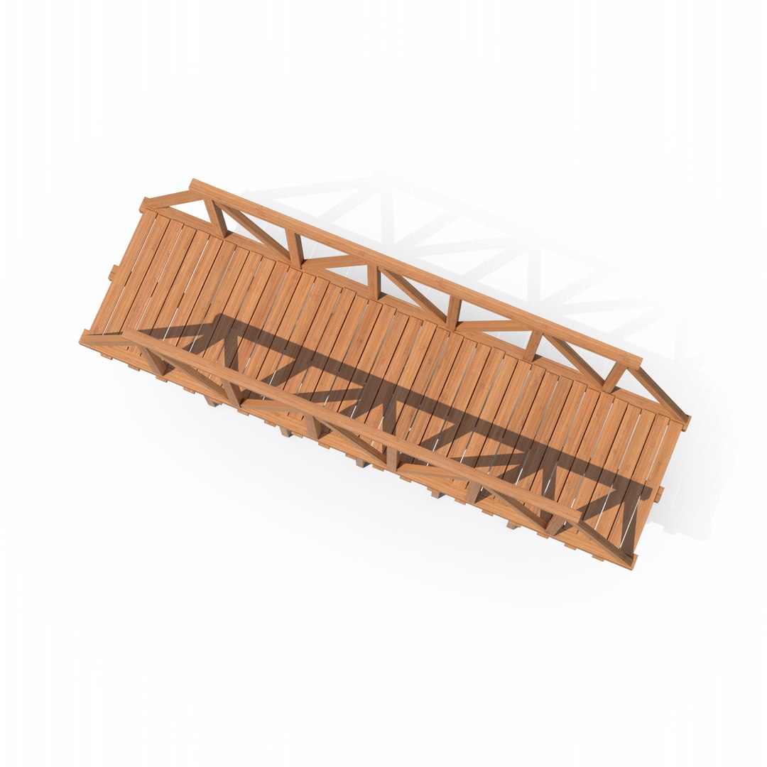 Wooden Bridge 3D Model - TurboSquid 2057455