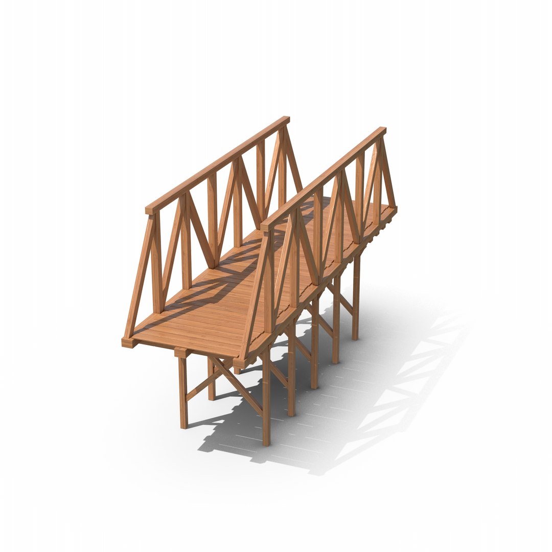 Wooden Bridge 3D Model - TurboSquid 2057455