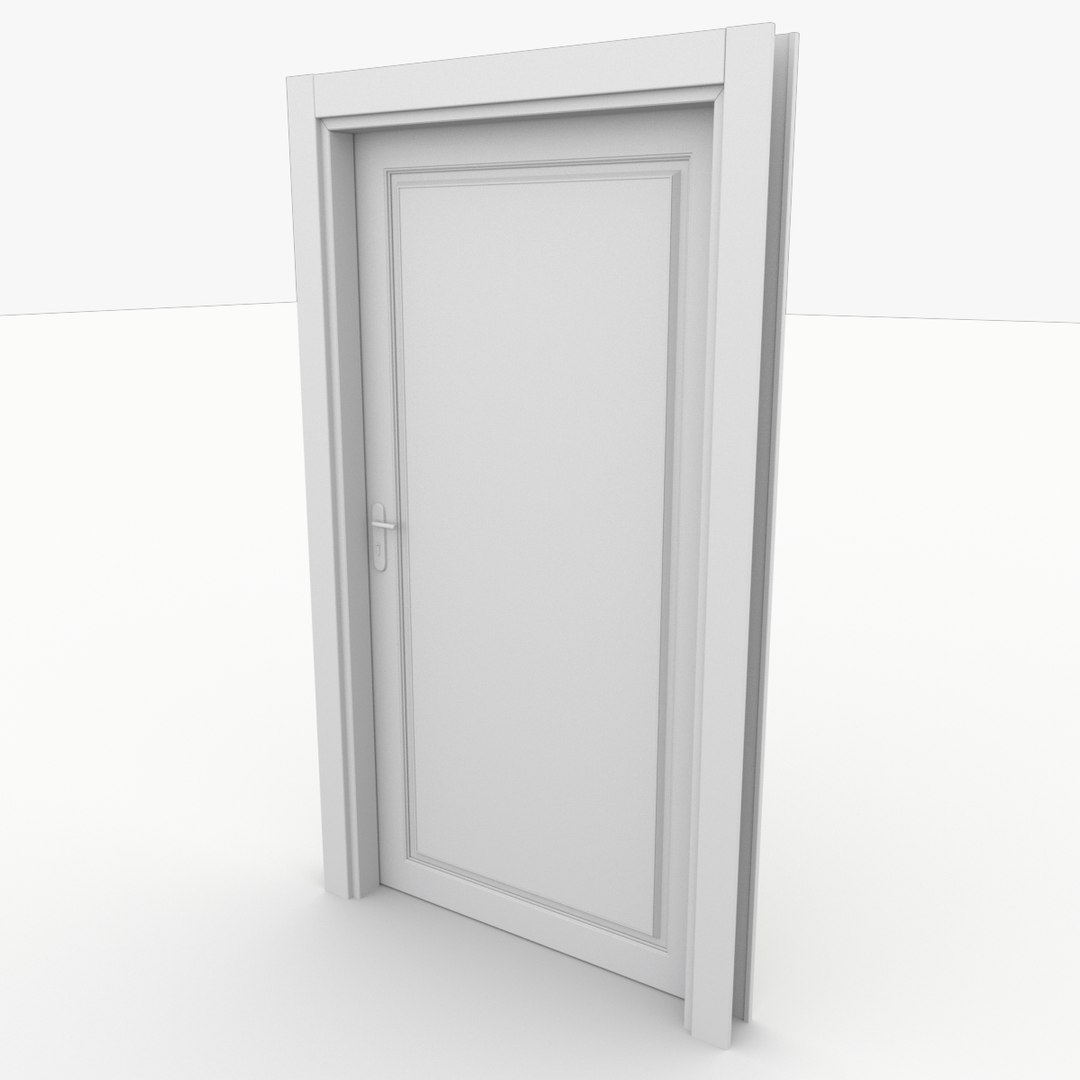 Door Realistic Open Obj