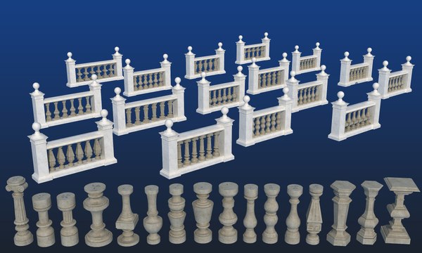 classic balustrade 3D model