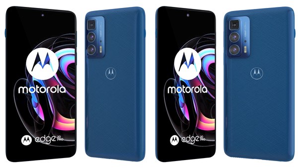 Motorola Edge 20 Pro Blue Vegan Leather 3D model