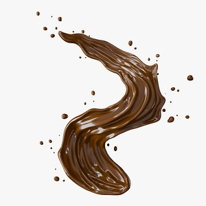 Chocolate Splash Curve 3D