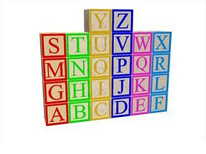 3ds max wooden children letter blocks