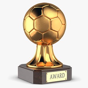 3d award trophy soccer