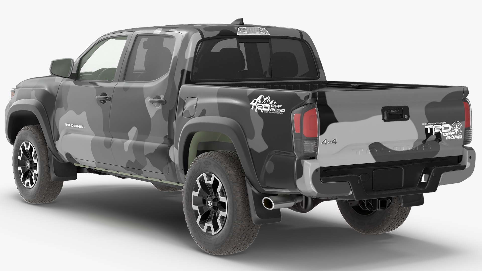 3D Toyota Tacoma TRD Off Road Gray Camouflage 2021 model - TurboSquid ...