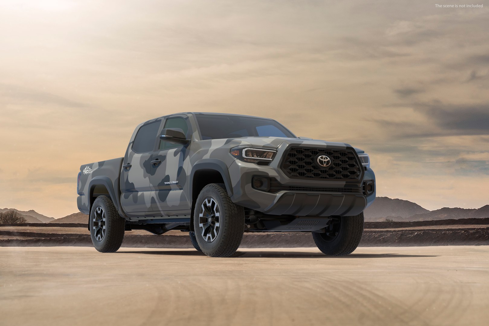 3D Toyota Tacoma TRD Off Road Gray Camouflage 2021 model - TurboSquid ...