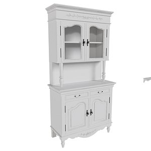 Sideboard with two doors and a niche Marseille 3D