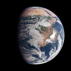 Ultra-resolution photorealistic Earth with displacement