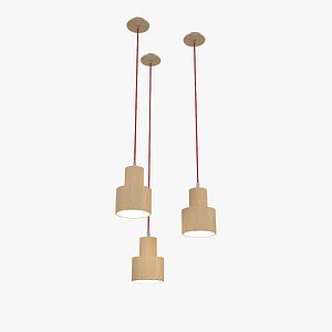 Simple wooden pendant light 06