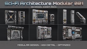 3D SciFi Architecture Modular 01