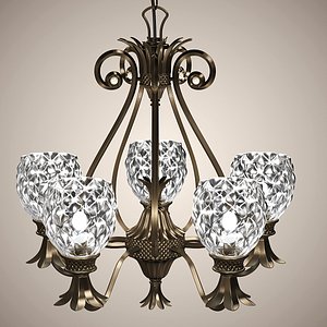 classic chandelier lights 3d max