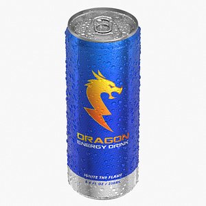 Energy Drink Can With Droplets 250ml