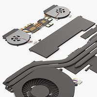 Laptop Cooling System with Battery Module Black