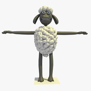 c4d dark sheep cartoon character