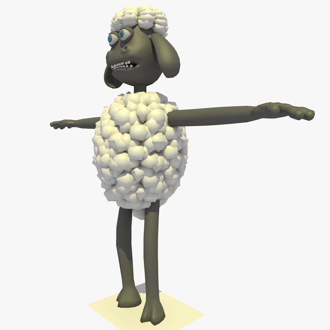 C4d Dark Sheep Cartoon Character
