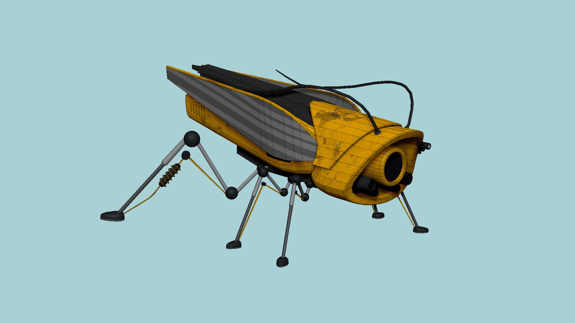 3D model Insect Robot F06 Yellow - SciFi Character Design https://p.turbosquid.com/ts-thumb/nu/pP7itq/mk/r6wire/png/1649171521/1920x1080/fit_q87/37a40dafe7a9761d8112578d35cb9e5e0e1c0e83/r6wire.jpg