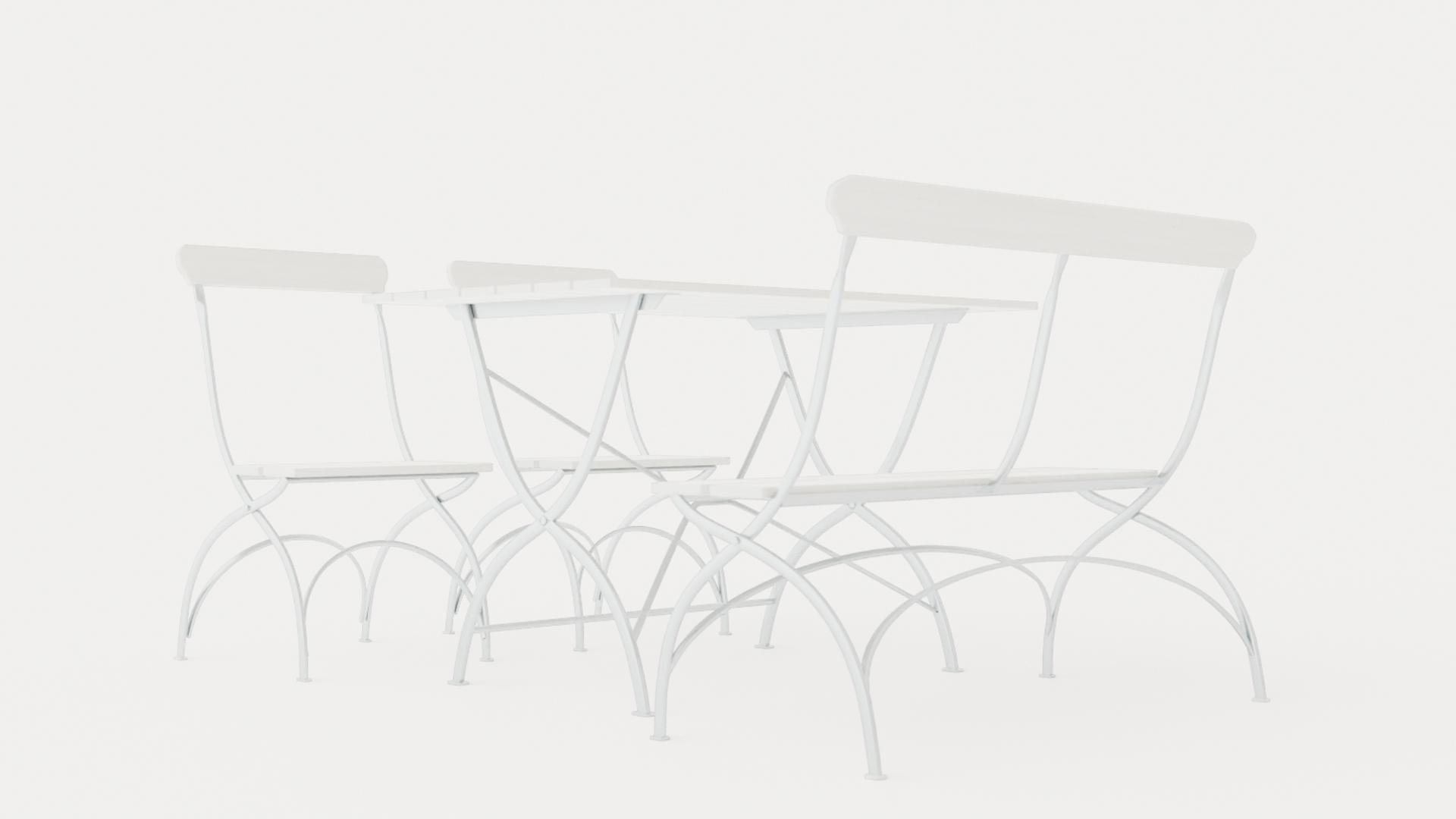 3D Bryggeri Dining Set White Model - TurboSquid 2242032