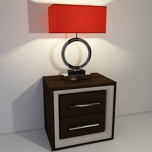Stylish Table Lamp and Side Table
