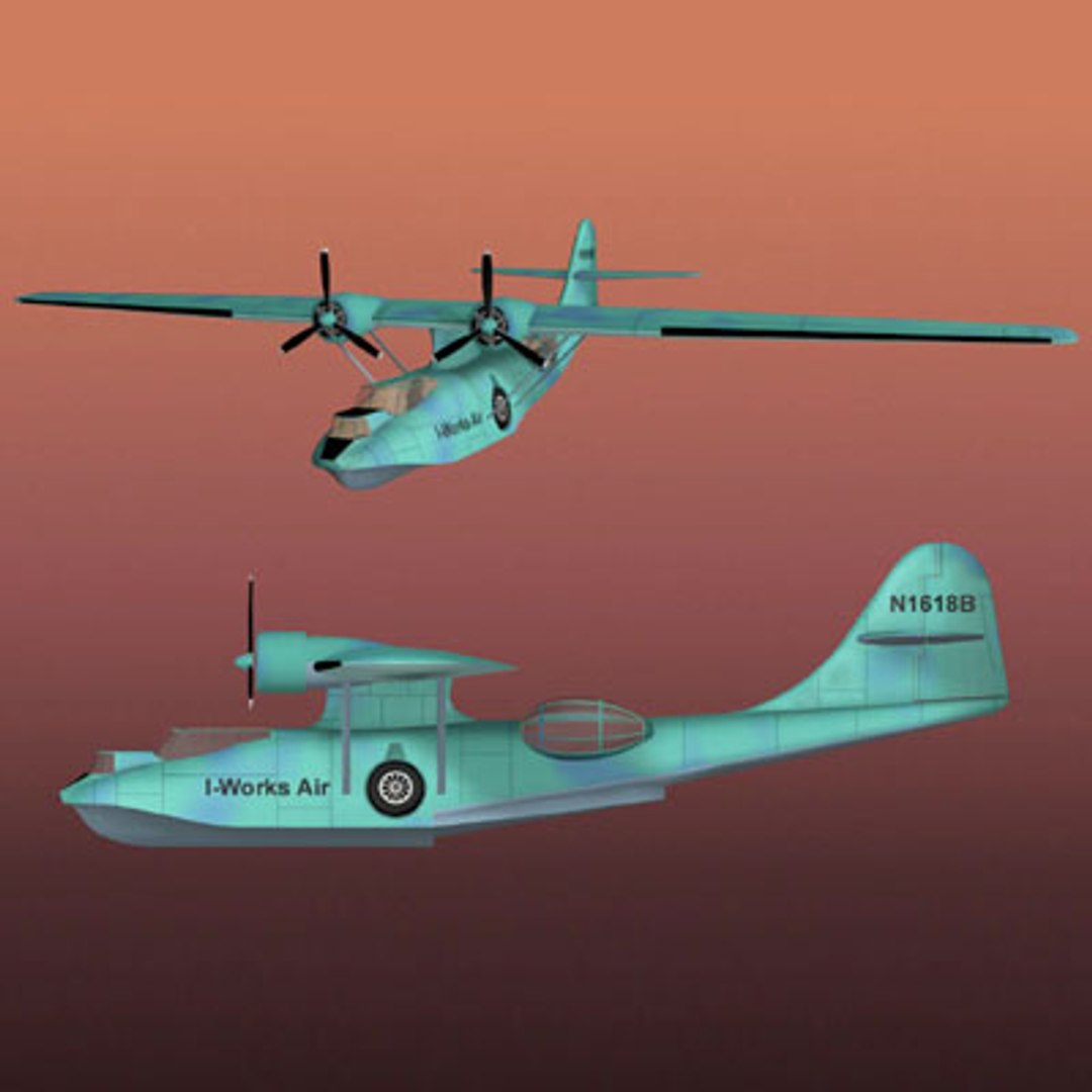 3d Model Plane Bomber Catalina