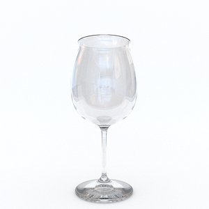 3d model burgundy red wine glass