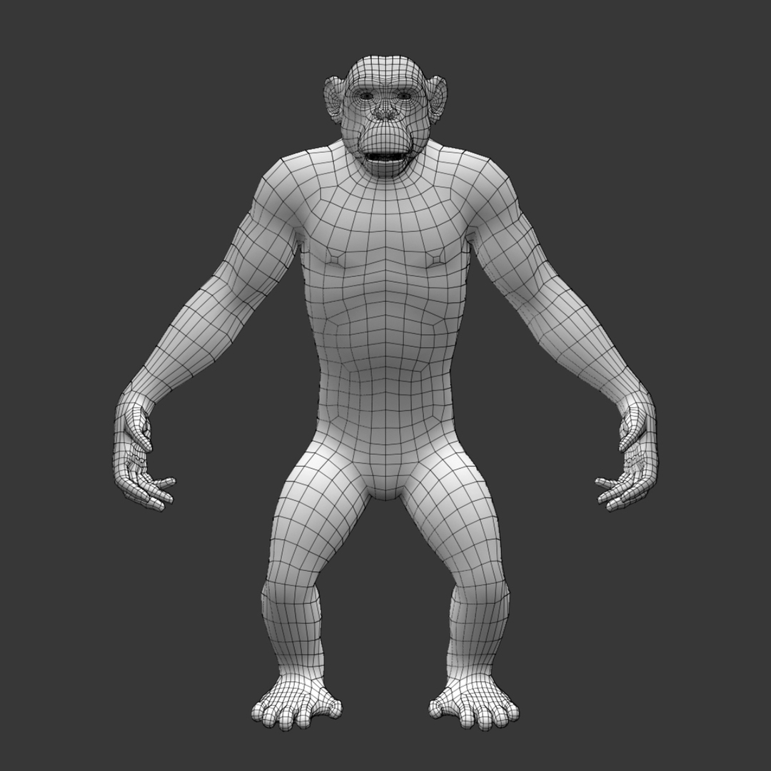 3dsmax Chimpanzee Chimp