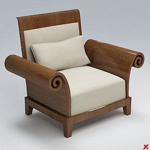 armchair chair 3d 3ds