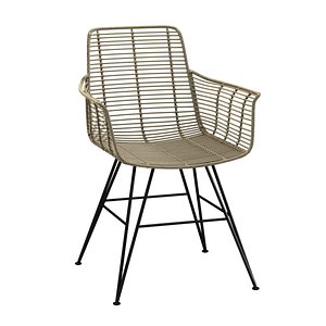 chair hermosa outdoor arm 3D model