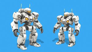 3D model Cyberpunk Robot  FCR-355HJK PBR Low Poly 3D Model