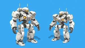Cyberpunk Robot FCR-355HJK PBR Low Poly 3D Model
