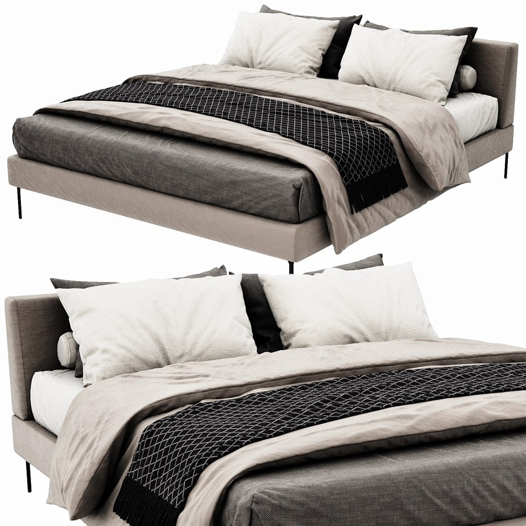 3D italia charles bed model - TurboSquid 1605750