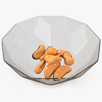 Cleaned Boiled Mussels in Bowl