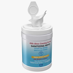 Opened Sanitizing Wipes 270 Count Canister