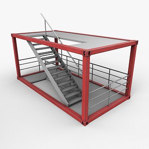 3D model ready stairs container