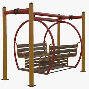Playground Metal Porch Circular - Rounded Seat Swings - 01