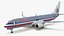 American Airlines Boeing 737-900 ER with Cabin and Doors 3D model