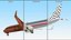 American Airlines Boeing 737-900 ER with Cabin and Doors 3D model