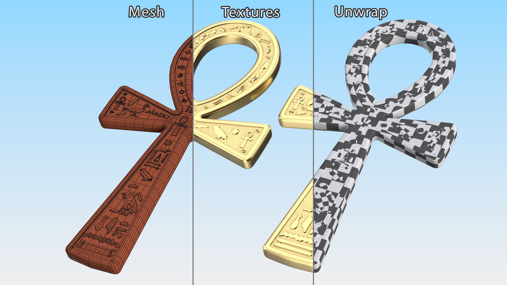 Golden Ankh 3D Model - TurboSquid 2340141